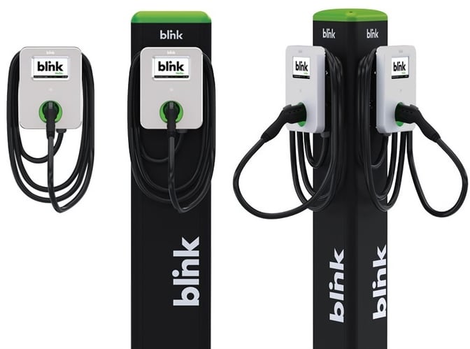 Hardware-as-a-service (HaaS) Blink Charging electric vehicle charging hardware