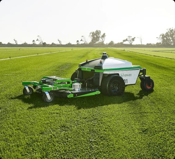 Hardware-as-a-service (HaaS) Graze Robotics autonomous commercial lawnmowers