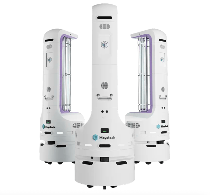 Hardware-as-a-service (HaaS) Haystack Robotics UV disinfection robots
