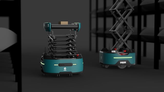 Hardware-as-a-service Unbox Robotics robots for parcel sorting and order fulfillment
