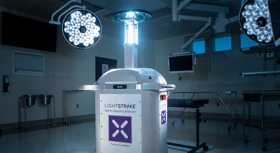 Hardware-as-a-service (HaaS) Xenex germ zapping robots